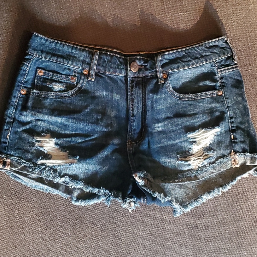 American Eagle distressed denim shorts